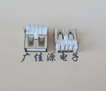 南通 USB2.0 AF 90度 直插脚 无后盖 平口铜壳