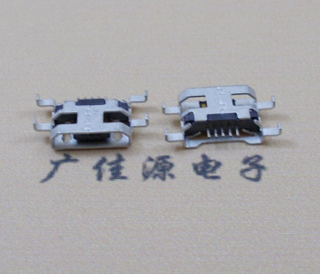 南通MICRO USB 5PIN接口 沉板1.6MM 四脚插板无导位