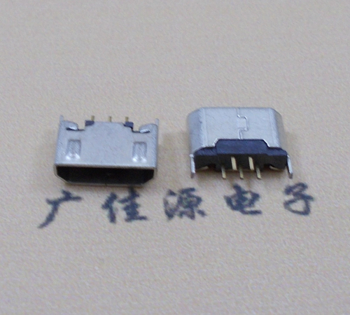 南通迈克USB 180度母座5p直插带地脚1.5端子直口