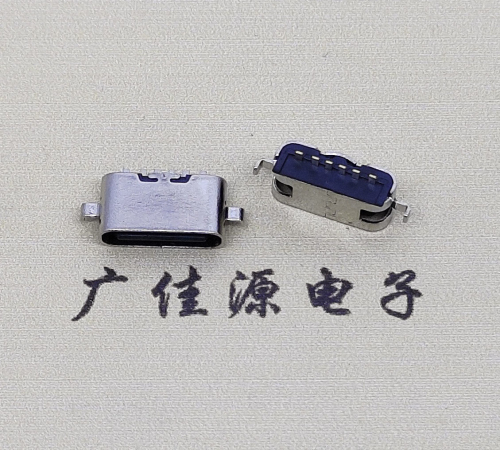 南通type c6p母座接口 沉板0.8mm 两脚插板引脚定义  